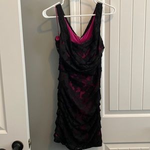Express dress pink and black lace size 2
